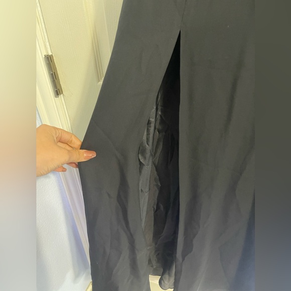 MASON by Michelle Mason Purple Iridescent Lambskin Leather and Silk Gown - Picture 7 of 11